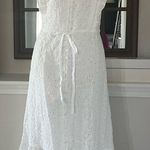 Polo Ralph Lauren Linen Ruffled Eyelet Midi Dress, White Size 4 New w/Tag $398 Photo 5