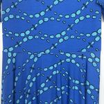 LuLaRoe Woman's Size 3XL Nicole Dress Blue Dragonfly Print Rare Flowy Twirl Photo 3