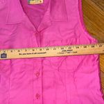 Fred David  Fuchsia Sleeveless Button-Down Shirt‎ see measurements in photo Photo 5