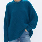 Pistola  Blue Fuzzy Carlen Oversized Sweater, L Photo 0