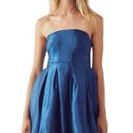 Free People  Krista Dress Mini Metallic Strapless Bubble Homecoming Prom XS Photo 0