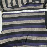 Eliza J . Gray Blue Black Glitter Stripe Sweater Bodycon Dress Size Medium Photo 5
