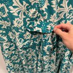 Vintage 80’s tropical teal Sunshine Starshine wrap top button pockets trad mod Blue Size 14 Photo 6