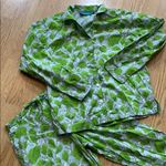 Needham Lane XS Green & Blue Palm Frond Pajamas Photo 0