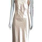 Lulu's Gold Shimmer One Shoulder Maxi Dress Size M Photo 0