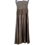 Jovani  Rhinestones Embellished Strapless Evening Gown Satin Long Dress Photo 1