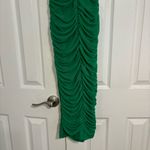 Green Ruched Maxi Bodycon Dress NWOT Photo 4