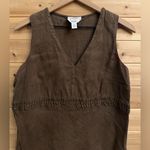 Talbots Vintage  Size Large Irish Linen V Neck Babydoll Style Tank Photo 5