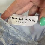 American Vintage Vintage Sky Baby Blue Cinderella Silky Lace Maxi Slip Dress Miss Elaine XL Photo 7