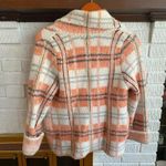 Soft Surroundings  Briony Soft Plaid Orange White Collared Sweater Jacket Size‎ S Photo 2