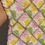 Anthropologie Guinevere Crochet Diamond Cap Sleeve Top Y2K Cottagecore Whimsical Photo 4