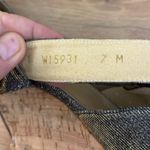 Stuart Weitzman Gold Silver Glitter Cork Wedge Ankle Strap Women’s Photo 3