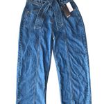 Nasty Gal Tie Waist Cropped Wide Leg Jeans Photo 4