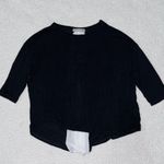 Finn and Clover Scoop Neck Tunic Blouse Black Women L Workwear Business Old Money Photo 0