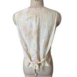 Vintage Tropical Pastel Rayon Vest From Livingston Williams Size Medium/ Large Yellow Photo 2