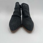 Kelsi Dagger  BROOKLYN Ego Boots Size 8 Black Leather Booties Woven Zipper NEW Photo 4