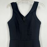 Adelyn Rae  Black Jumpsuit Flare Leg Sleeveless Pockets V Neck Back Zip Size S Photo 1