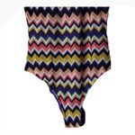 Missoni‎ Mare Swimsuit Women XS Purple Zigzag Knit One Piece Bathing Suit Luxury Photo 6