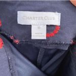 Charter Club Women's Navy Skort Size 10 Embroidered Circles Casual Photo 4