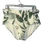 Jantzen White Jungle High Waisted Bikini Bottom, Size 16 Photo 1