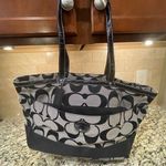 Coach Signature Stripe Jacquard Multi-function Tote/Baby Bag F13803 Photo 0