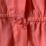Tacera  Lightweight Shirt Dress Coral Orange Size Large Roll Tab Sleeves New Photo 4