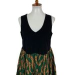 Yesno  XL Green Floral Print Sleeveless Dress Boho Cottagecore Casual Aesthetic Photo 1