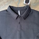 Mondetta  Collared Fleece Pullover Top NWT Women's Size Large Black Photo 3