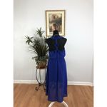 Mine Women Blue Dress LG Boho Vacation Resort Wear Sleeveless Pullover Cutout Photo 2