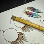 Dangle Drop Pierced Earrings Lot Of 4 Variety Mostly Bead / Beaded Photo 6