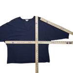J. Jill Knit Sweater Large Petite Navy Blue 3/4 Sleeve V Photo 3