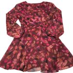 Steve Madden Dress Womens Small Pink Floral Kara Mini Puff Sleeve Photo 3