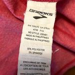 Brooks  Dash 1/4 Zip Running Shirt UPF 45 DriLayer Wicking Thumb Holes Pink M Photo 3