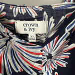 Crown & Ivy  Dress Firework Red White and Cute Flyback Size XL July 4th Photo 4