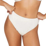 ANDIE Bikini Set Delray Top 90s High Waisted Bottom Bikini blue cream sz XS NWT Photo 2