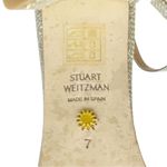 Stuart Weitzman  Nudistcurve 75 Glitter Block Heel Sandals Platino Size 7 Wedding Photo 13