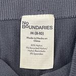 No Boundaries  Womens M Ribbed Seamless Bike Shorts Gray Fitted Pull On Photo 4