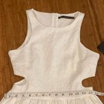 ZARA NWT  Trafaluc White Brocade Cutout Sleeveless Dress-Medium Photo 8