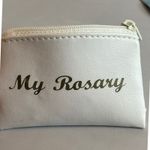 Blue Plastic Bead Rosary Miraculous Medal Crucifix Zip Up Rosary Pouch Catholic Photo 11