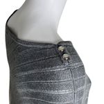 White House | Black Market Sweater Women XS Gray White Ombre Poncho Buttons Casual Photo 5