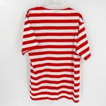 Sail Away Red & White Striped Embroidered Sequin Knit Top Women's Size Medium Photo 1