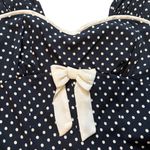 Hell Bunny  Vixen Navy White Polka Dot Playsuit, Sz M Photo 4