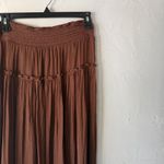 Rachel Zoe  Skirt Womens Small Brown Maxi‎ Boho Smocked Waist Ruffle Hem NWT Photo 1