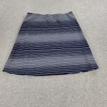 Margaret M Womens Skirt Large Navy White Stripe A Line Mini Stretch Lined Blue Photo 10