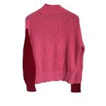 Central Park West Chelsea Pink Red Colorblock Knit Turtleneck Sweater Size XS Photo 9