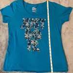 Nike Blue Floral Active Just Do It Athletic Tshirt Youth Girl’s Size Large Photo 5