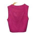 ZARA  Pink Sleeveless Cropped Knit Round Neck Top Size Small Summer Photo 1