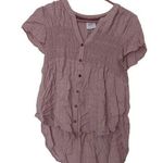 Knox Rose  Size Medium M Short Sleeve Top Blouse Light Pastel Purple Boho Indie Photo 0