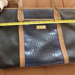 Marc Fisher  Black & Blue Vegan Leather Crocodile Shoulder Bag Purse Photo 7