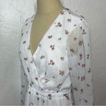 Trixxi  Dress Size Small White Dress Floral Mini A-line Ruffle Bottom Short Photo 4